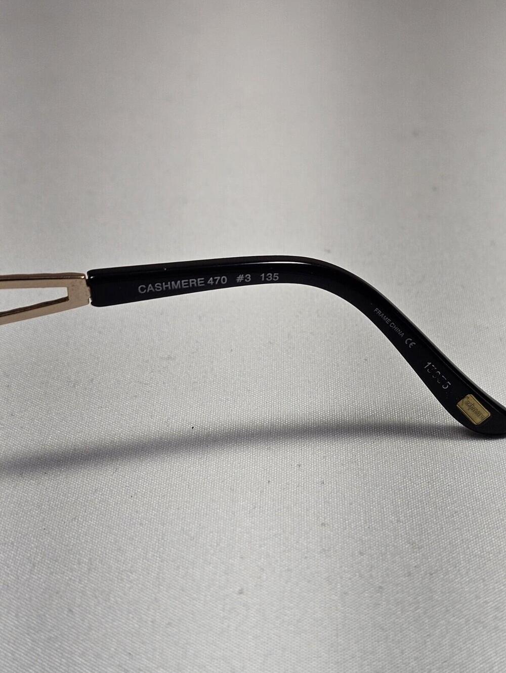 Cashmere 470 Eyeglasses 135 Gold And Black FRAMES ONLY - Picture 7 of 10